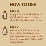 Johnson's Skin Nourish Moisturizing Baby Lotion for Dry Skin with Vanilla & Oat Scents, Gentle & Lightweight Body Lotion for The Whole Family, Hypoallergenic, Dye-Free, 16.9 fl. oz - Image 8